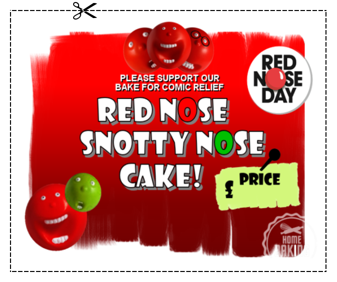 Red Nose and Snotty Nose Cake